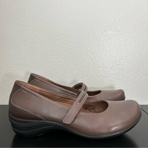 Hush Puppies Epic Mary Jane Brown Leather Shoes Women’s 9.5 Loafer Casual Office